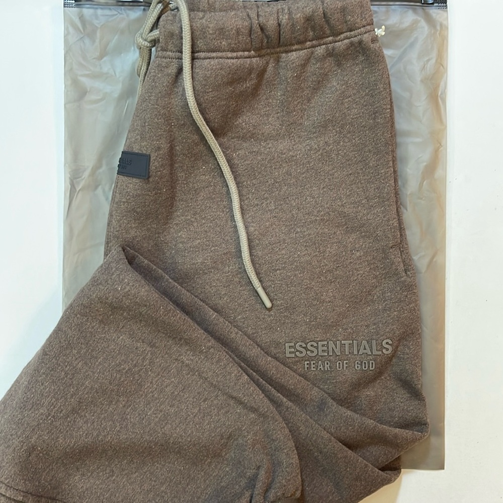 fear of god essentials 2024 heather wood sweatpants